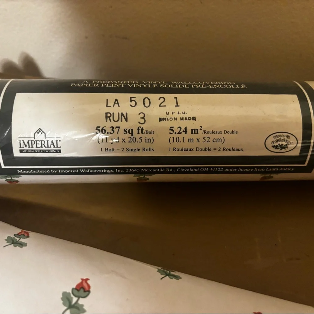 Laura Ashley White and Red Floral Gift Wrap